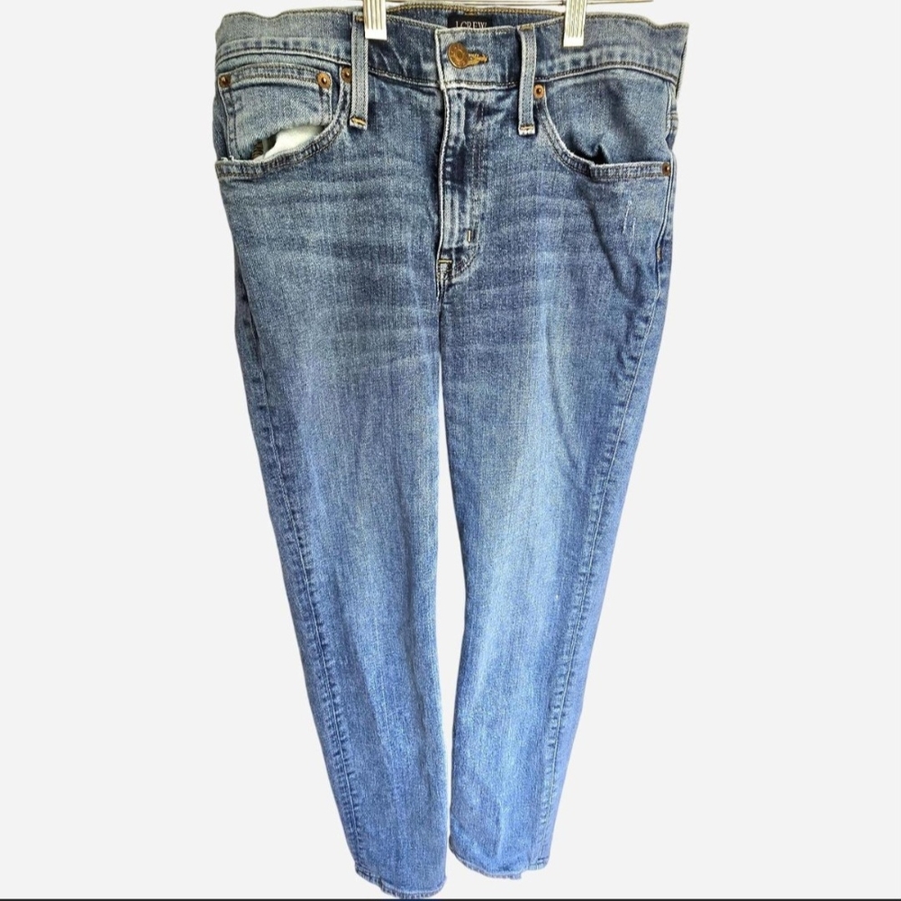 J.Crew Boyfriend Jeans with Gold Button